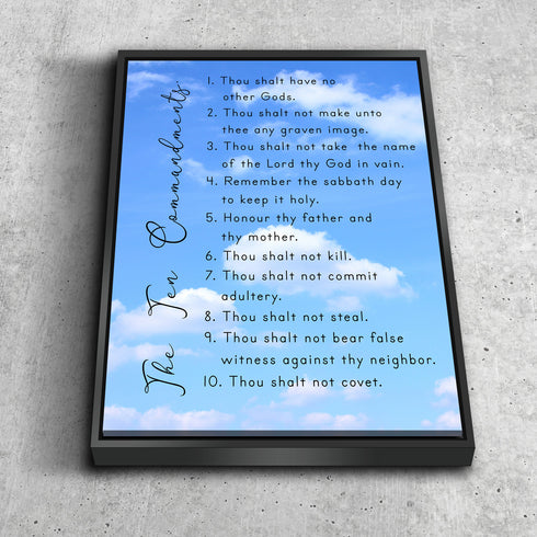 10 Commandments on Cloudy Sky #7 Wall Art