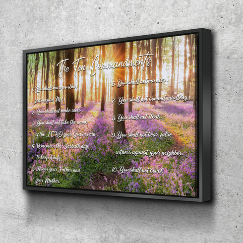 #8 Calm Morning Sunrise & 10 Commandments Wall Art