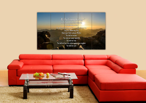 #10 Sunset Sunrise at Mount Sinai & 10 Commandments Wall Art
