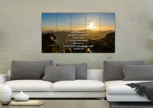 #10 Sunset Sunrise at Mount Sinai & 10 Commandments Wall Art