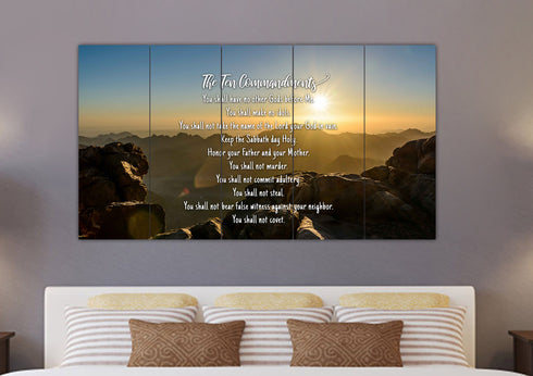 #10 Sunset Sunrise at Mount Sinai & 10 Commandments Wall Art