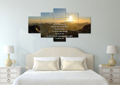 #10 Sunset Sunrise at Mount Sinai & 10 Commandments Wall Art