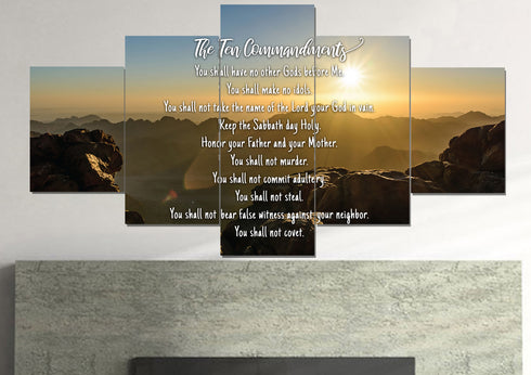 #10 Sunset Sunrise at Mount Sinai & 10 Commandments Wall Art