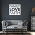 #11 Family Love Faith Metal Sign