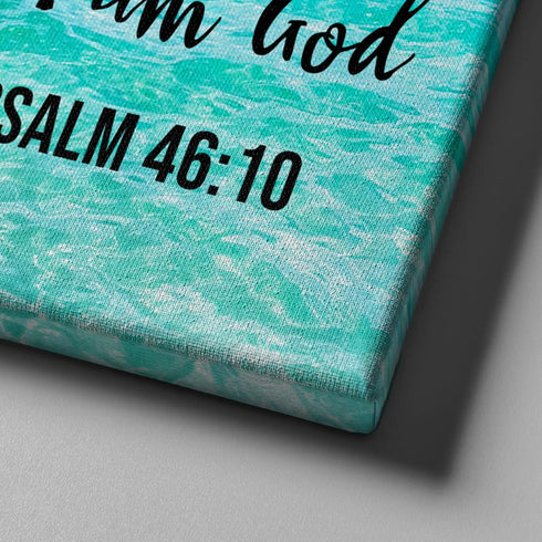 #11 Light Blue Waterfall & Be Still Canvas