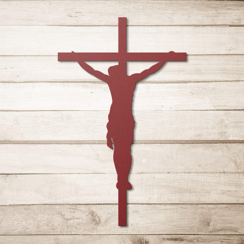 #113 - Jesus on the Cross Metal Sign