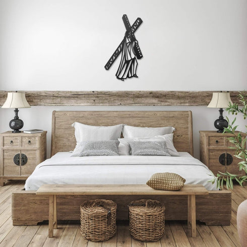 #120 - Jesus Carrying Cross Metal Sign