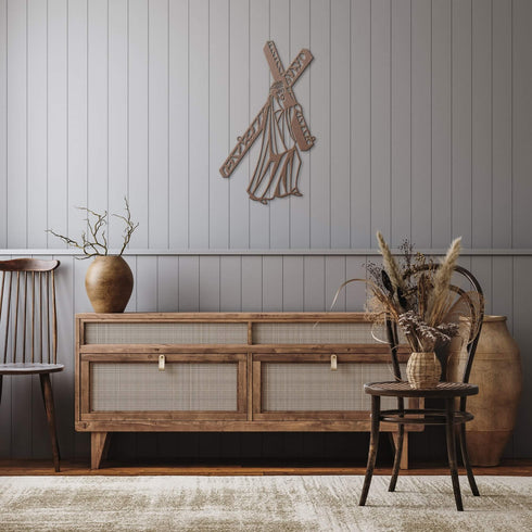 #120 - Jesus Carrying Cross Metal Sign