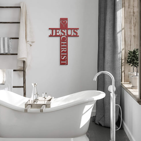 #123 - Jesus Christ Cross Metal Sign