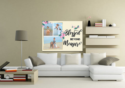 #13 Blessed Beyond Measure Custom Family Canvas