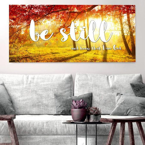 #13 Red Autumn & Be Still and Know I am God Wall Art Sign