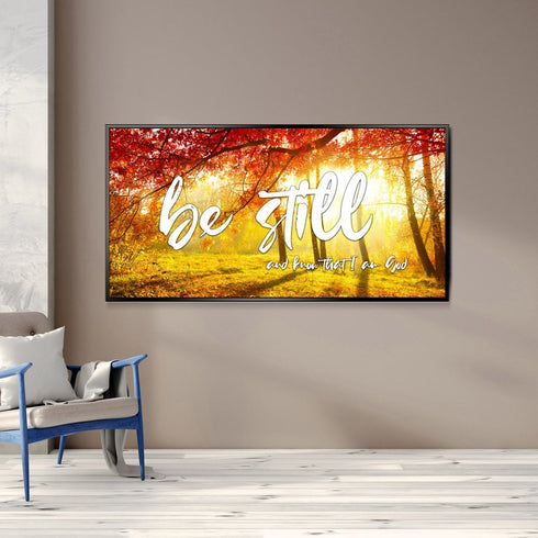#13 Red Autumn & Be Still and Know I am God Wall Art Sign