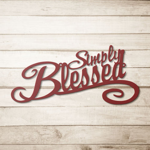 #18 Simply Blessed Metal Sign