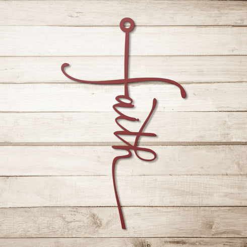 #19 Faith Cross Metal Sign