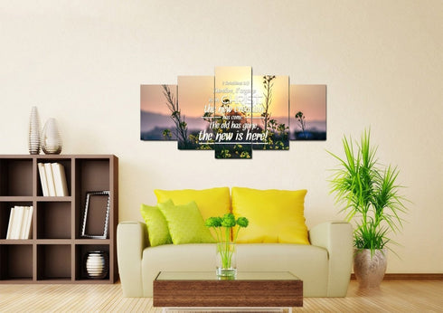 2 Corinthians 5:17 If Anyone is in Christ the New Creation has Come Bible Verse Canvas Wall Art