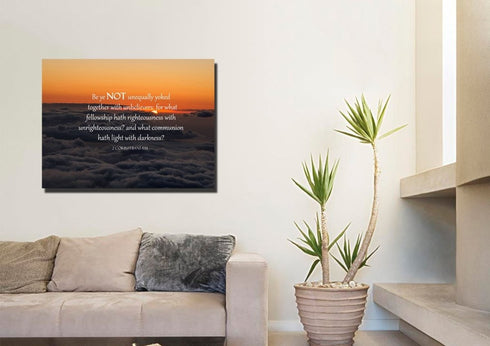 2 Corinthians 6:14 NIV Wall Art Canvas Print