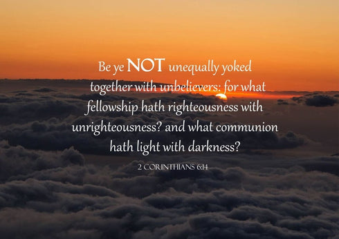 2 Corinthians 6:14 NIV Wall Art Canvas Print