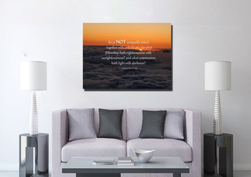 2 Corinthians 6:14 NIV Wall Art Canvas Print