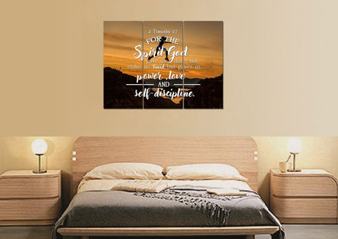 2 Timothy 1:7 Canvas Wall Art Print