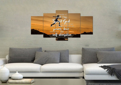 2 Timothy 1:7 Canvas Wall Art Print