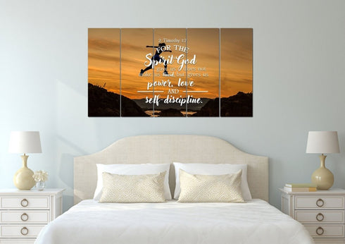 2 Timothy 1:7 Canvas Wall Art Print