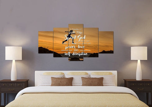 2 Timothy 1:7 Canvas Wall Art Print