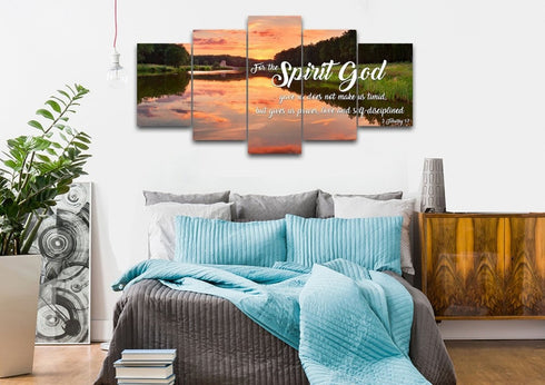 2 Timothy 1:7 NIV God Gave Us Power & Love Canvas Wall Art Print
