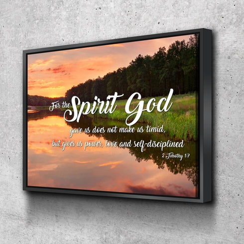 2 Timothy 1:7 NIV God Gave Us Power & Love Canvas Wall Art Print
