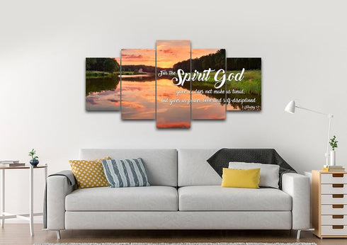 2 Timothy 1:7 NIV God Gave Us Power & Love Canvas Wall Art Print