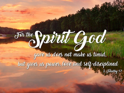 2 Timothy 1:7 NIV God Gave Us Power & Love Canvas Wall Art Print