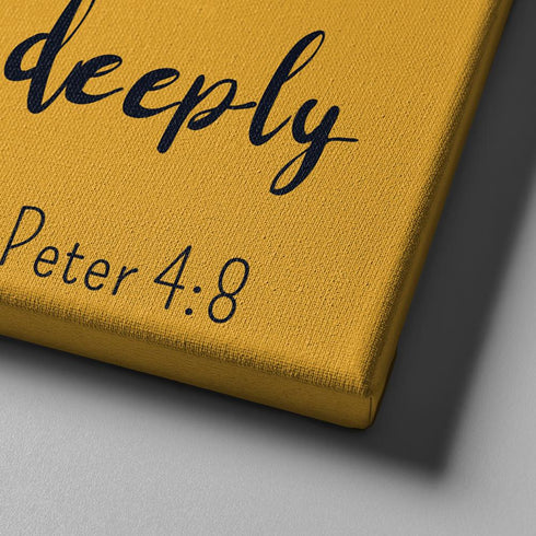 #21 Above all Love each other Deeply Personalized Family Art