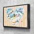 #24 Heart Shaped Personalized Family Wall Art Canvas