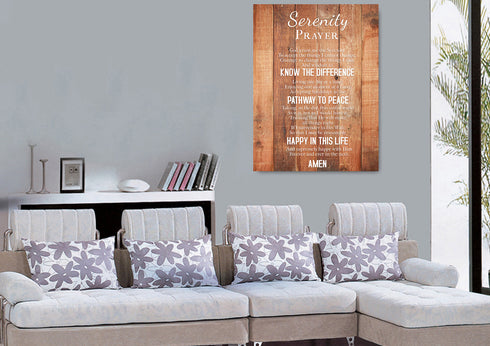 Serenity Prayer #2 'God Grant Me Serenity' Framed Canvas Print