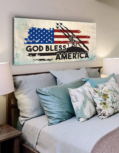 3 Crosses #6 American Flag Patriotic Wall Art