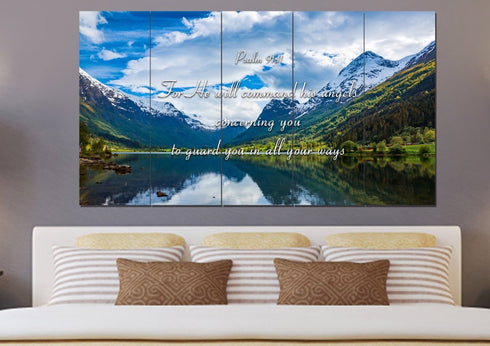 #3 Psalm 91:11 Command Angels to Guard You & Lake Wall Art