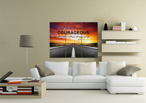 The Road #3 Joshua 1:9 Be Strong and Courageous Wall Art