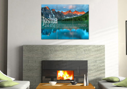 Joshua 24:15 Canvas Wall Art Print