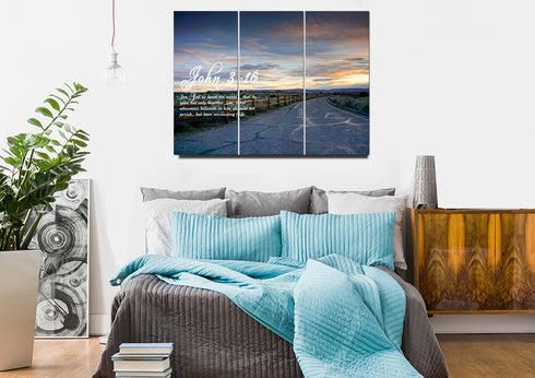 John 3:16 KJV #15 Bible Verse Canvas Wall Art