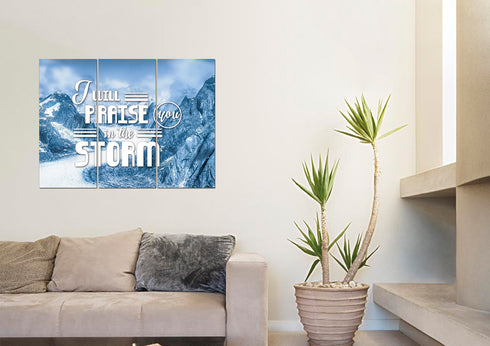 I will Praise you in the Storm Wall Art Canvas Print