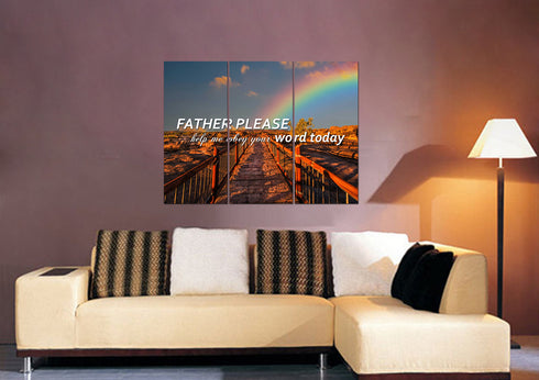 Father Please help me Obey your Word Today Wall Art Canvas Print