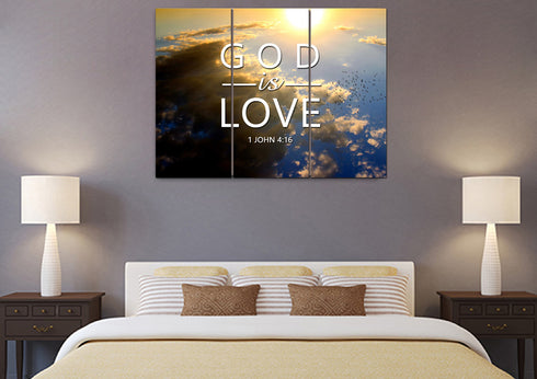 1 John 4:16 God is Love Canvas Wall Art Print