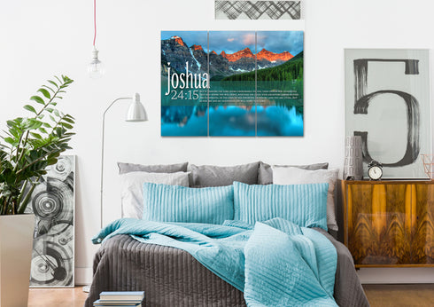Joshua 24:15 Canvas Wall Art Print
