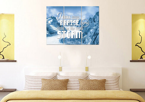I will Praise you in the Storm Wall Art Canvas Print