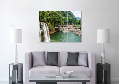 Proverbs 3:5-6 #25 'Trust in the Lord with all Thine Heart' Christian Scripture Wall Art Canvas