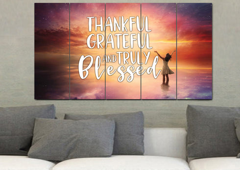 Hands out #3 Thankful, Grateful & Blessed Wall Art