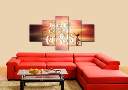 Hands out #3 Thankful, Grateful & Blessed Wall Art