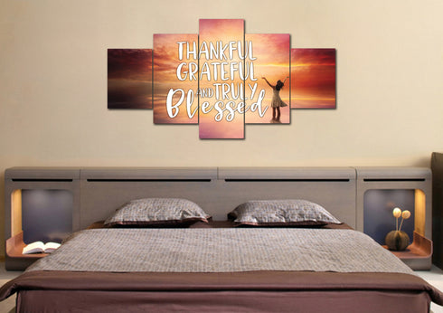 Hands out #3 Thankful, Grateful & Blessed Wall Art