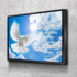 #4 Dove flying in the sky on Psalm 91:4 Wall Art