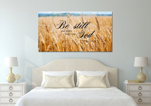 #4 Wheat Fields & Be Still Canvas