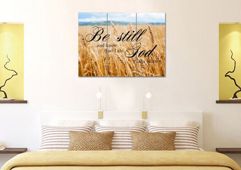 #4 Wheat Fields & Be Still Canvas